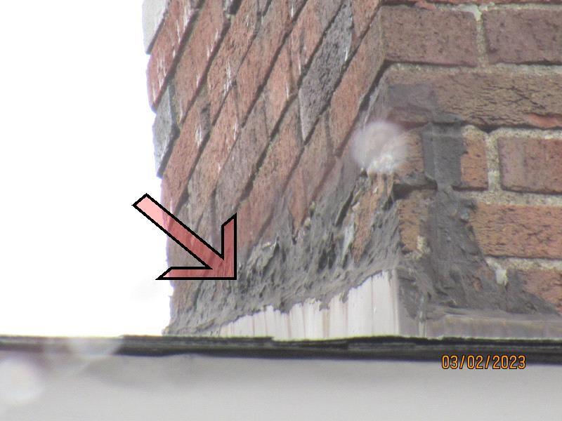 Poor chimney flashings found on NJ home inspection