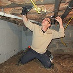 John Martino inspecting a home